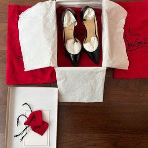 ❌SOLD❌ Christian Louboutin Black Patent Leather Iriza 100mm  - US 6/EU 36